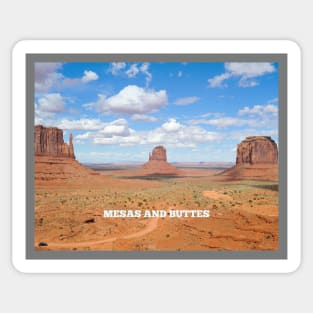 ART STICKERS MESAS AND BUTTES | SCENIC PLACES TO VISIT IN WESTERN US Sticker
